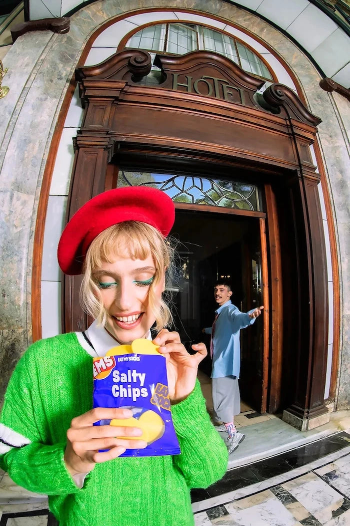 Детски чорапи Eat My Socks Salty Chips Blue