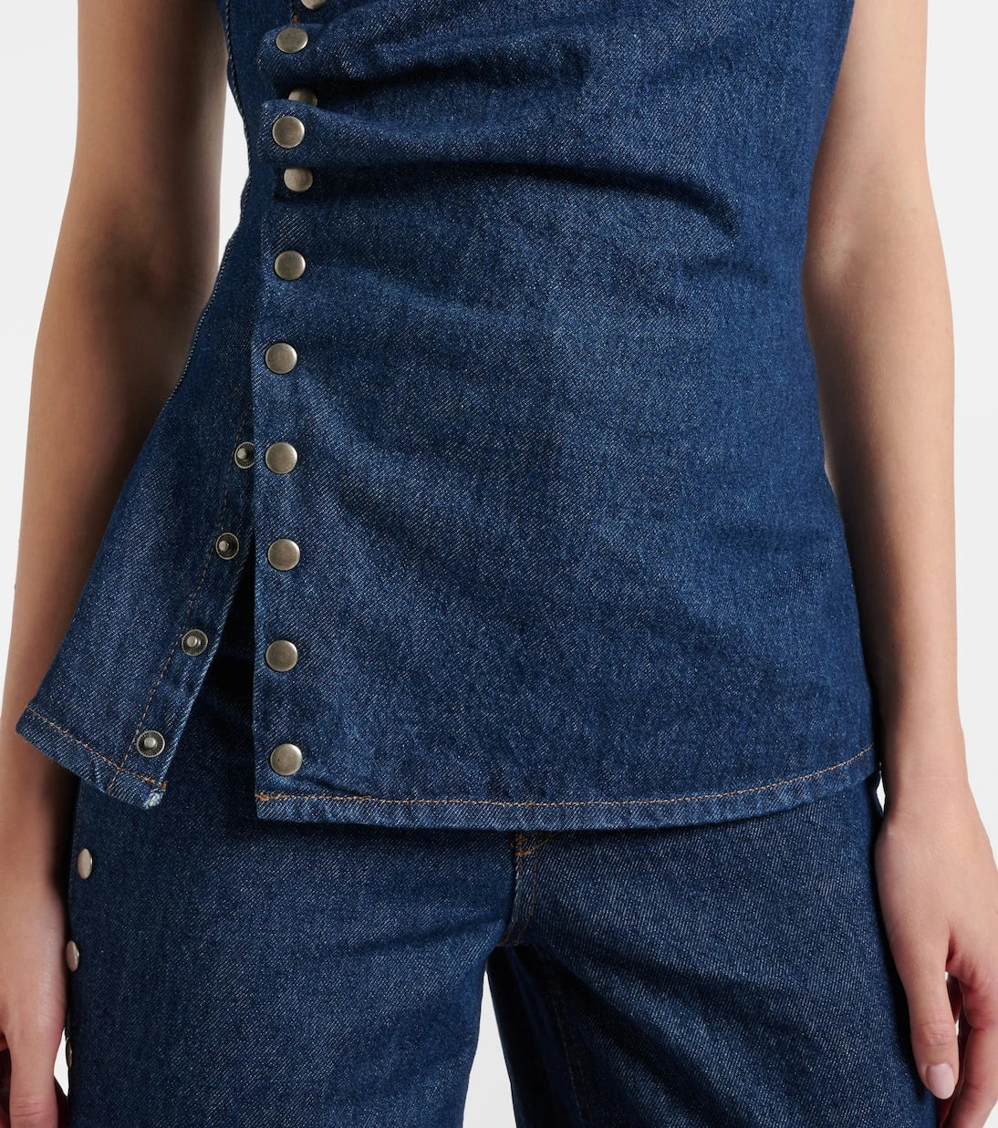 Rotate - Draped denim top