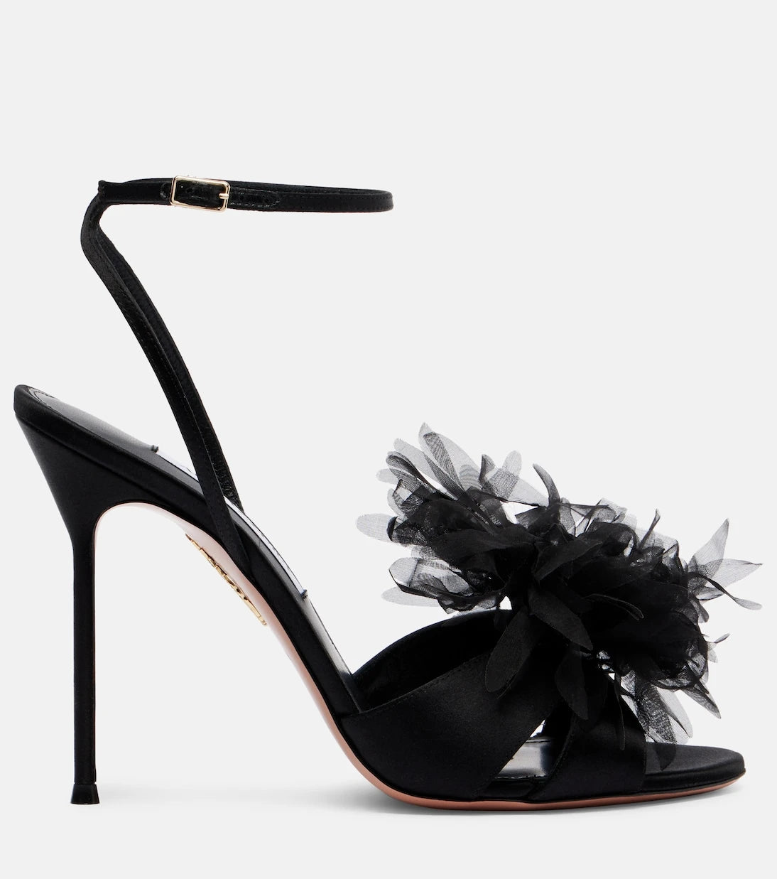 Aquazzura - Poème 105 satin slingback sandals