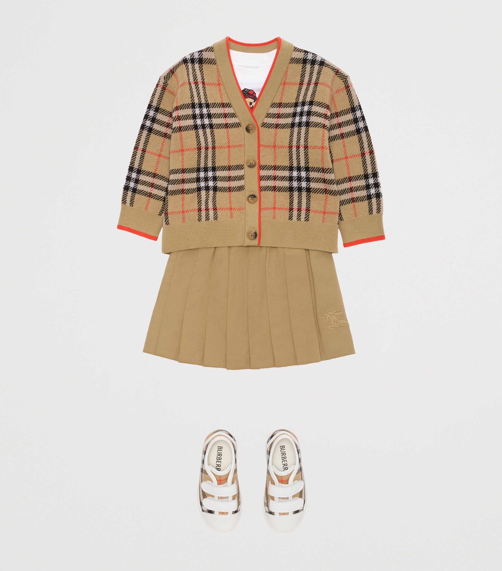 Burberry Kids Wool Check Cardigan (3-12 Years)