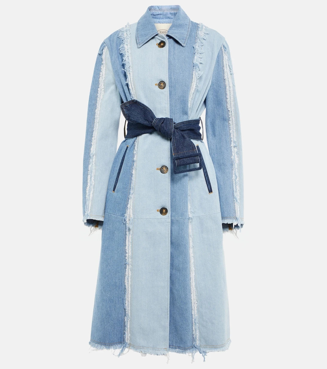 Tod's - Belted denim coat