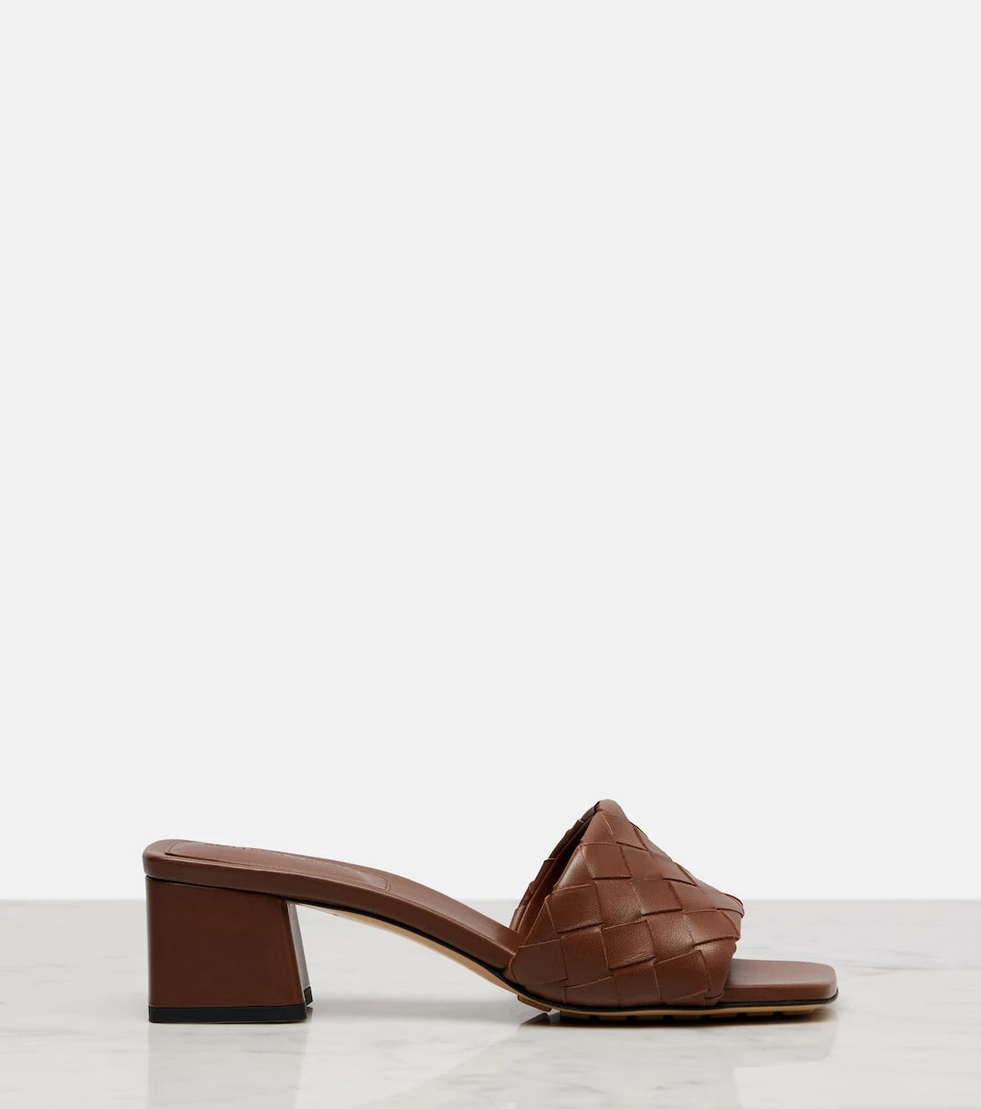 Bottega Veneta - Parco 45 Intrecciato leather mules