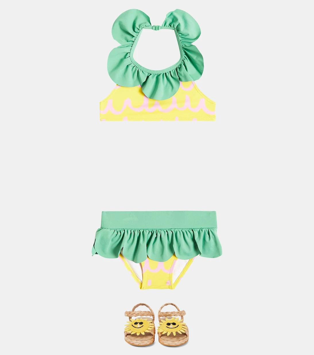 Stella McCartney Çocuk - Desenli fırfırlı bikini