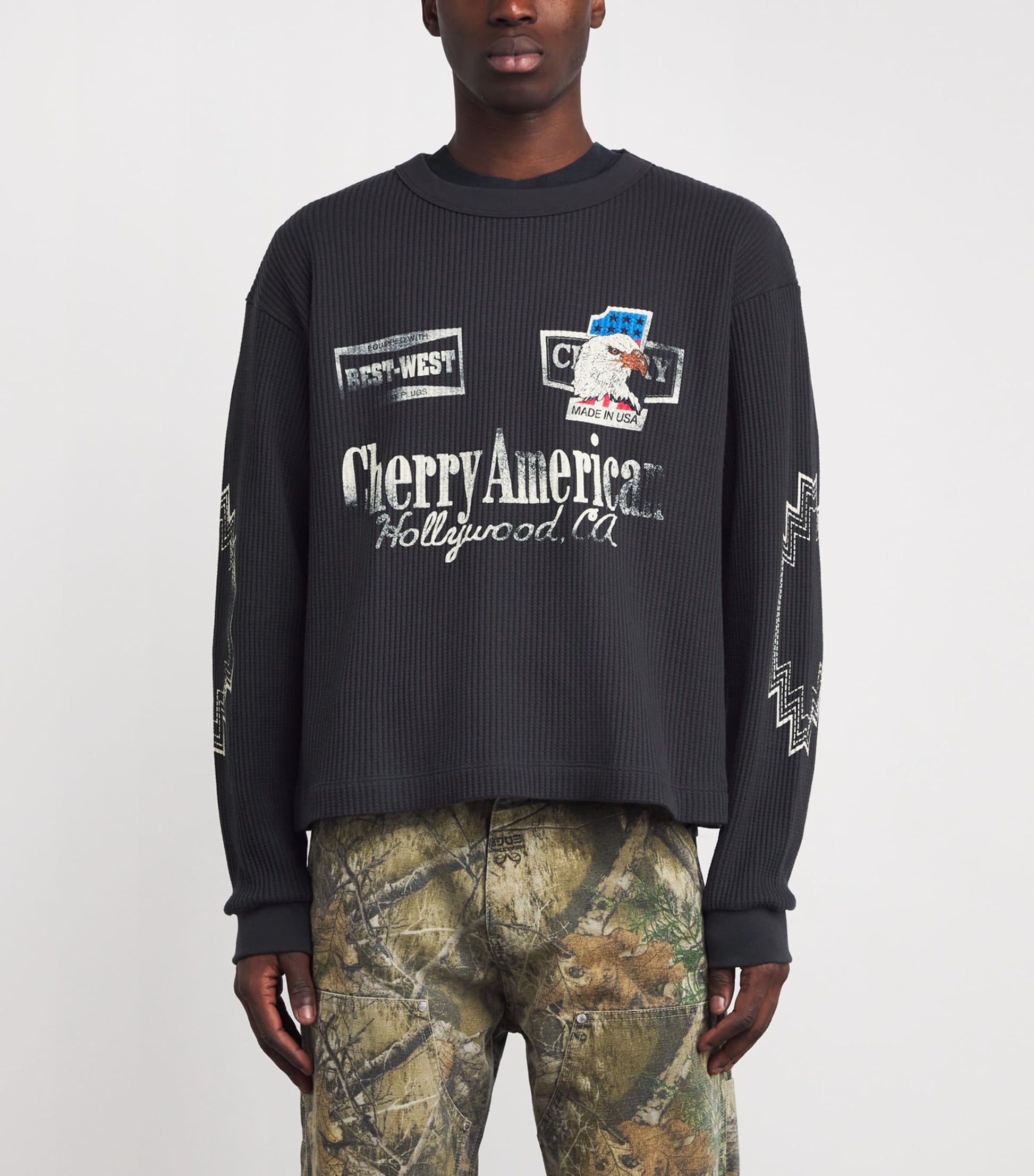 Cherry Los Angeles Best West Logo Thermal Long-Sleeve T-Shirt