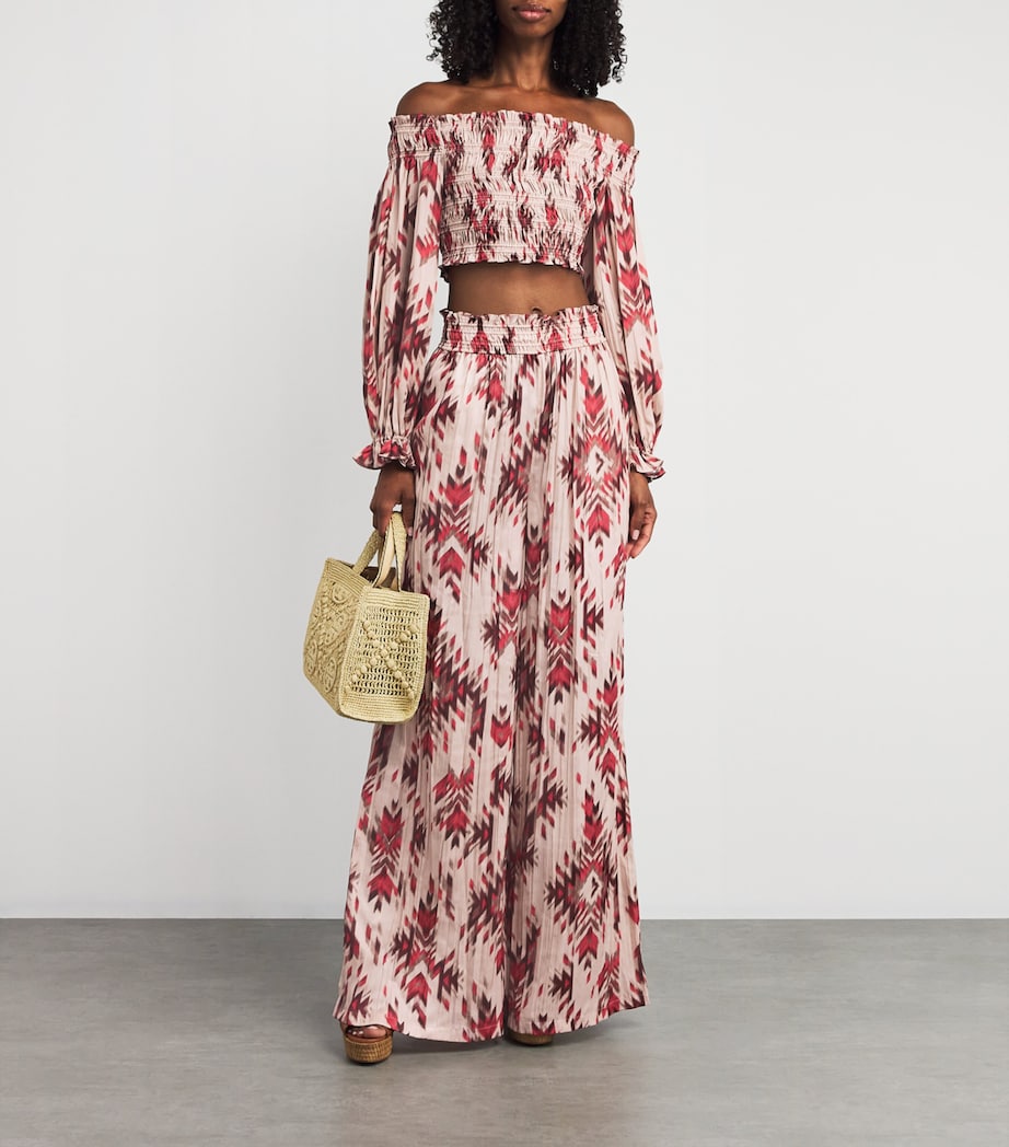 L'Agence Multi Graciela Off-The-Shoulder Smocked Top