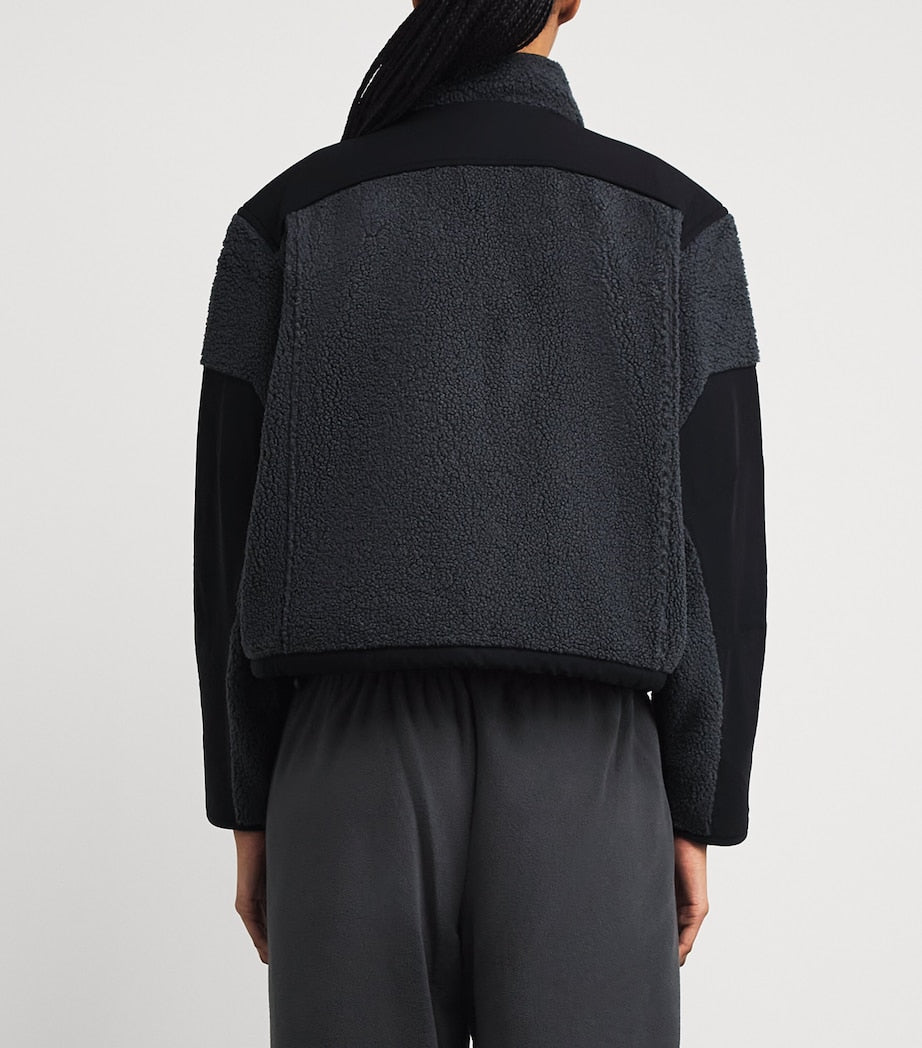 Teddy Boxy Zip-Up Jacket ASH