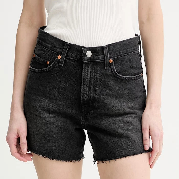 Levi's kadın denim kısa pantolon RIBCAGE A-LINE