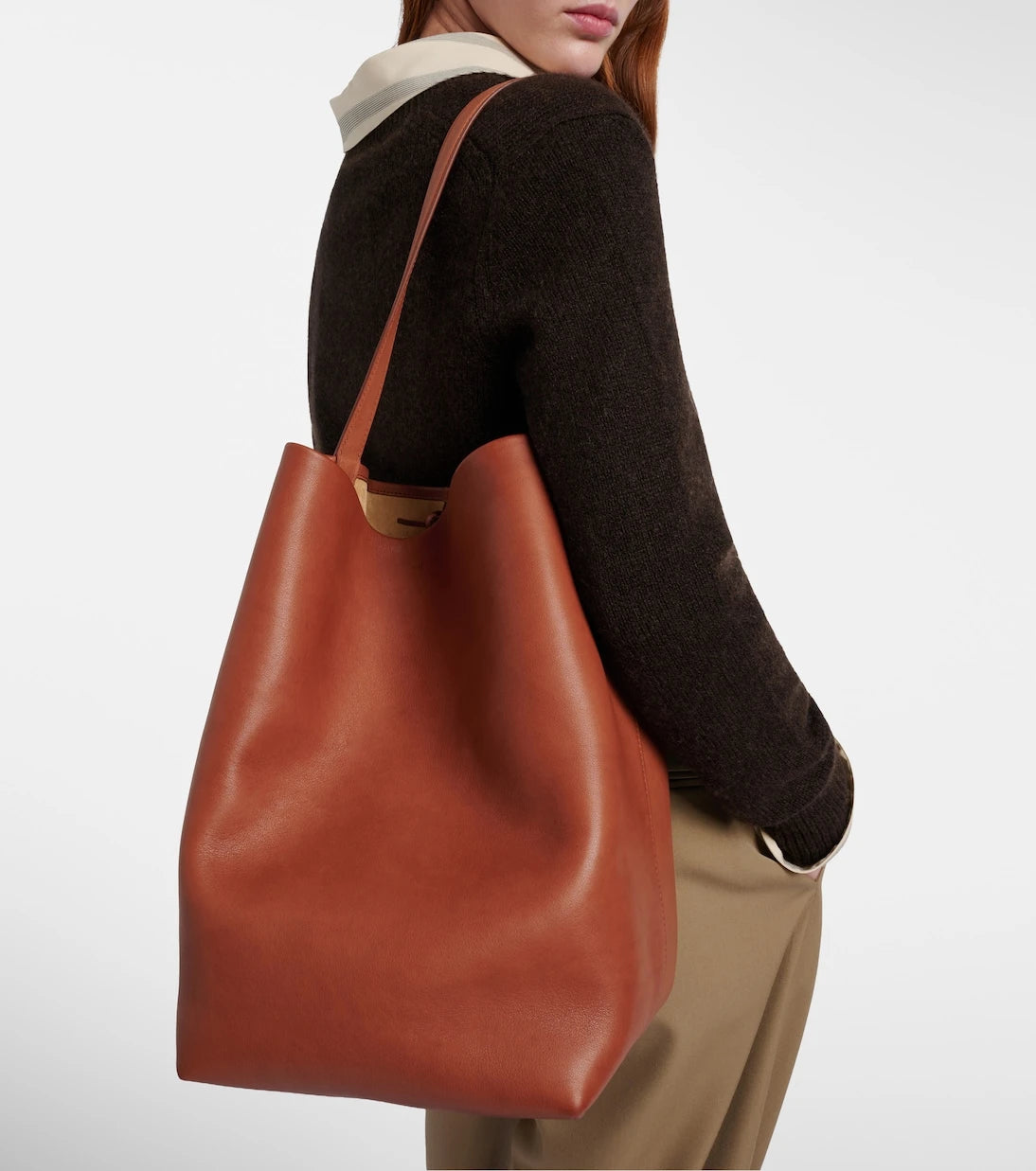 The Row - N/S Park Large leather tote bag