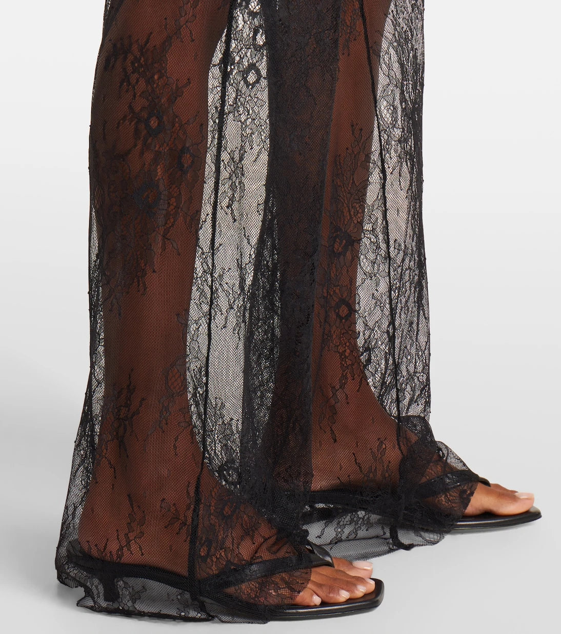 Bananhot - Allen sheer lace wide-leg pants