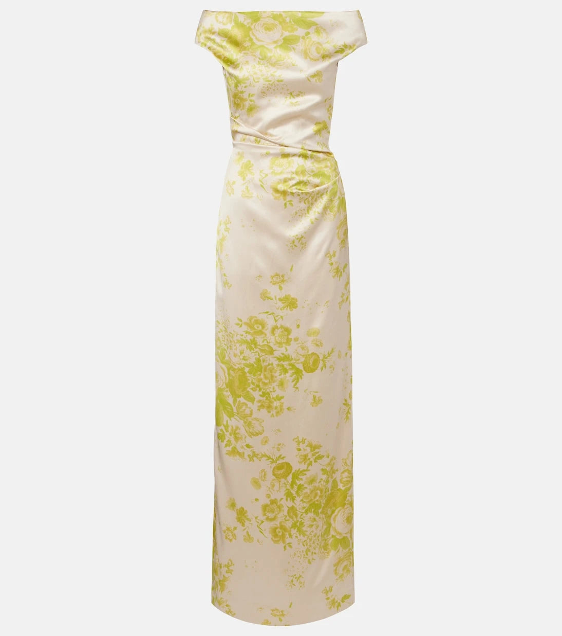 Erdem - Floral off-shoulder duchess satin gown