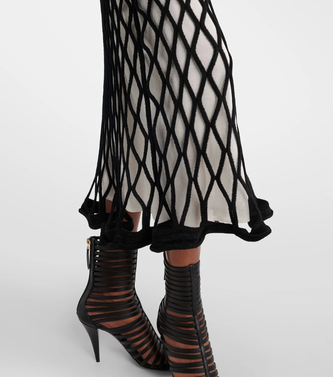 Givenchy - Halterneck open-back mesh midi dress