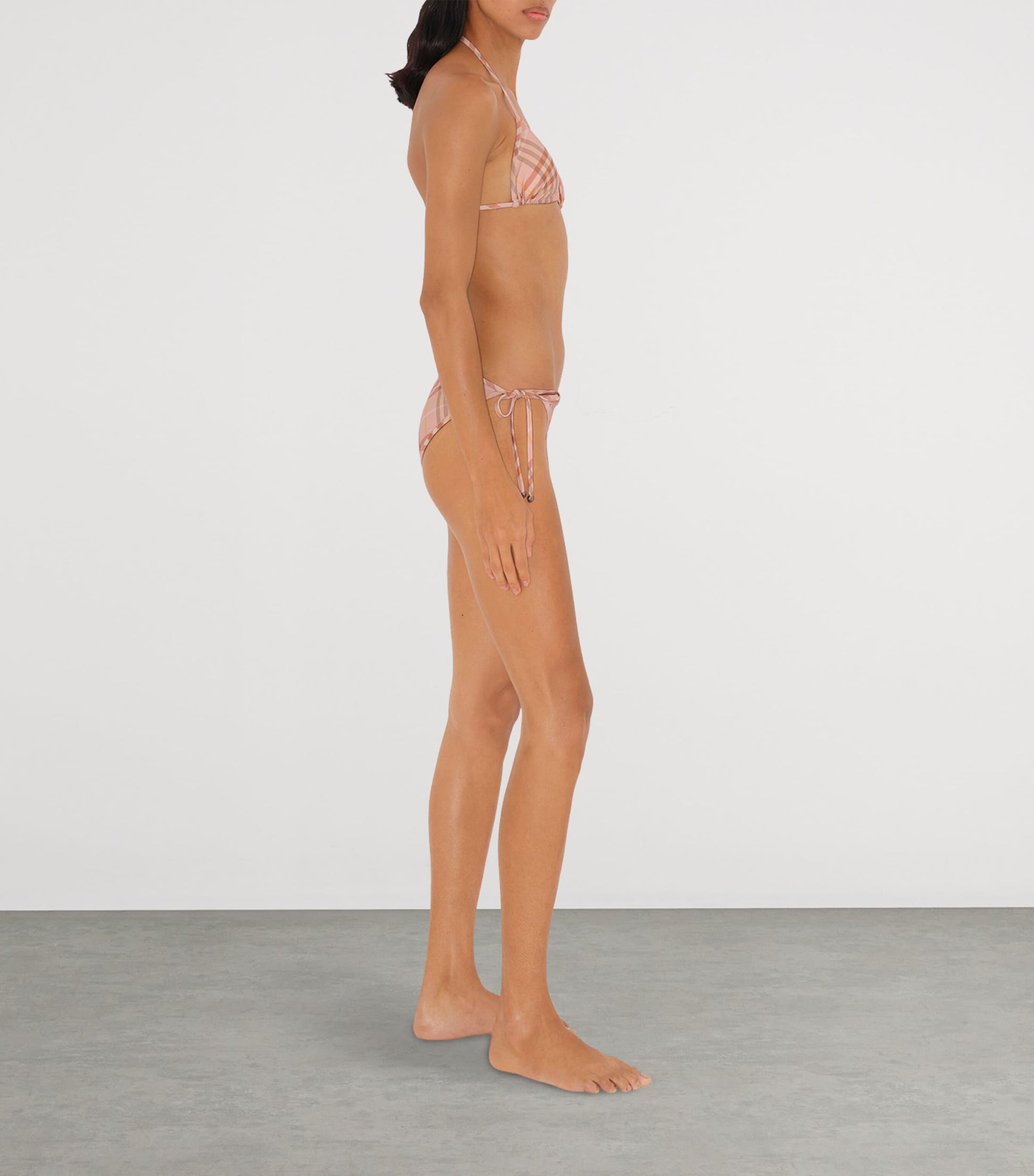 Burberry Pink Check Side-Tie Bikini Briefs