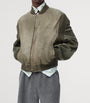 LOEWE Green Nappa Leather Bomber Jacket