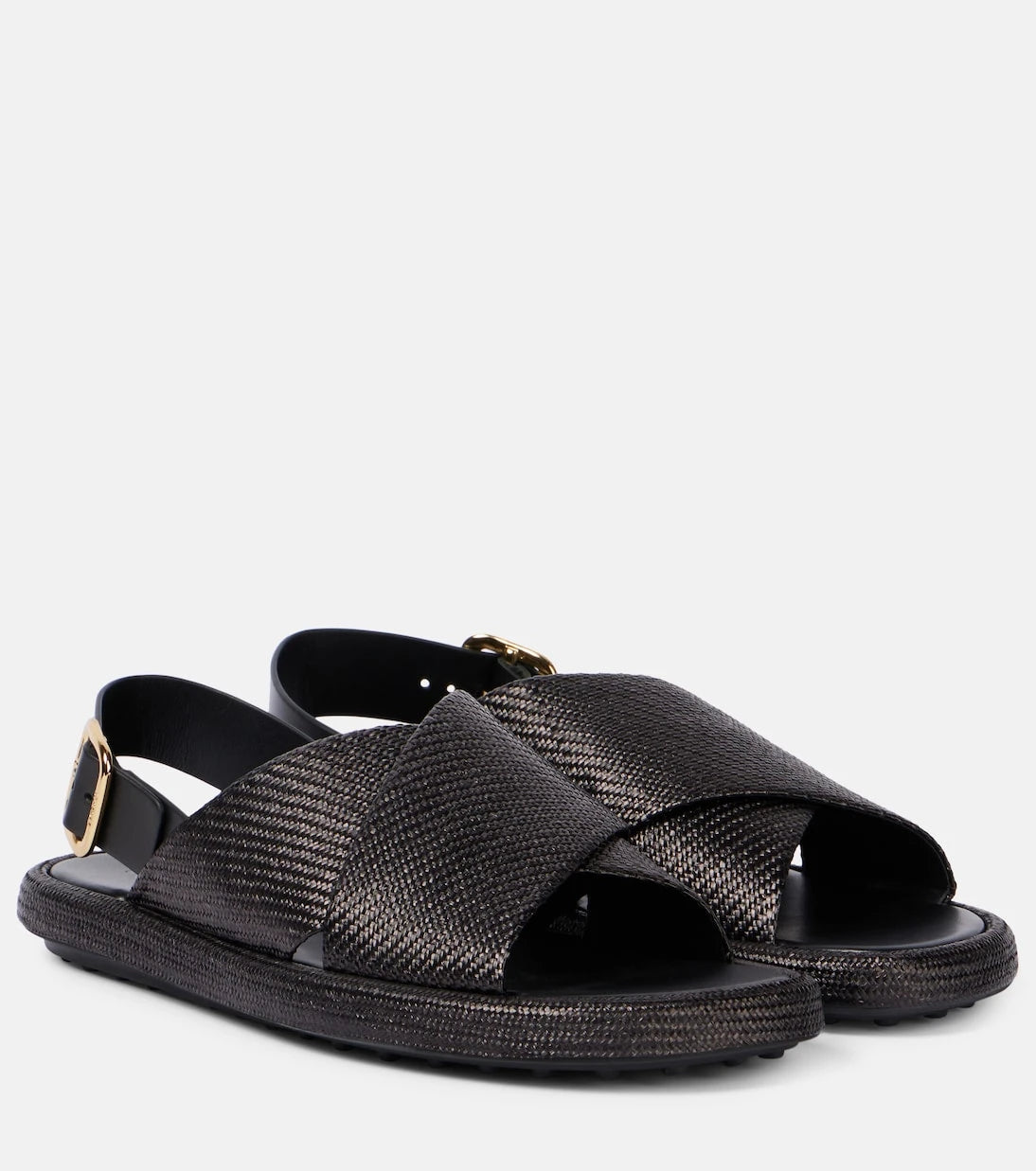 Tod's - Woven leather-trimmed sandals