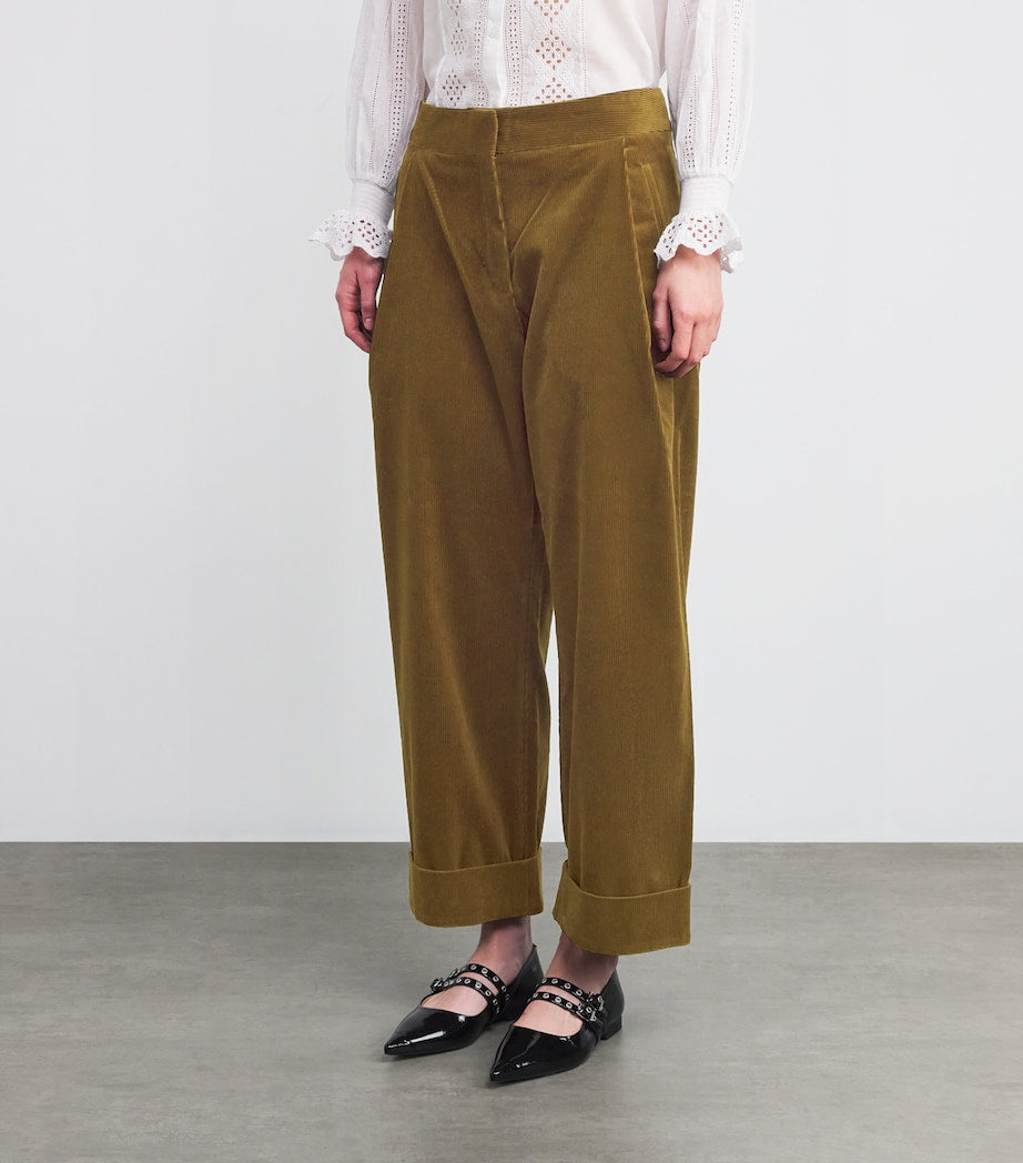 Green Corduroy Clever Trousers