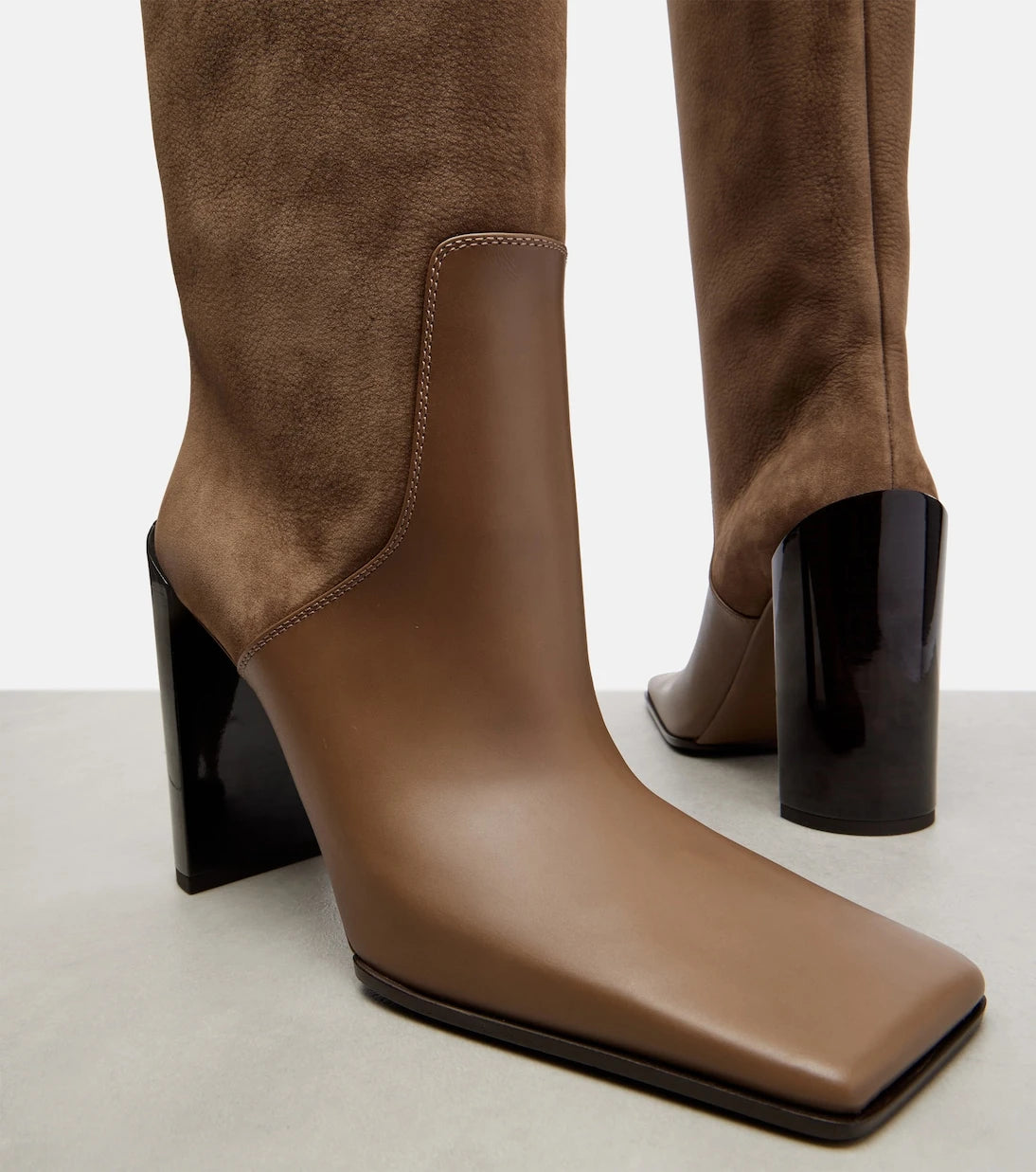 Alaïa - Leather knee-high boots