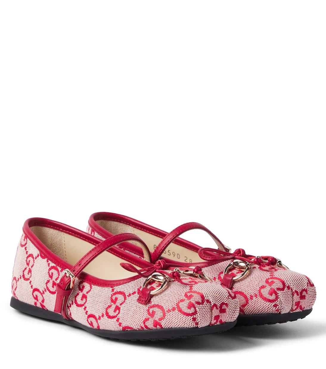 Gucci Kids - Horsebit GG Canvas ballet flats