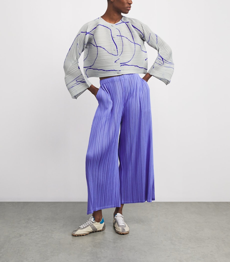 Pleats Please Issey Miyake Grey Printed Pause Jacket