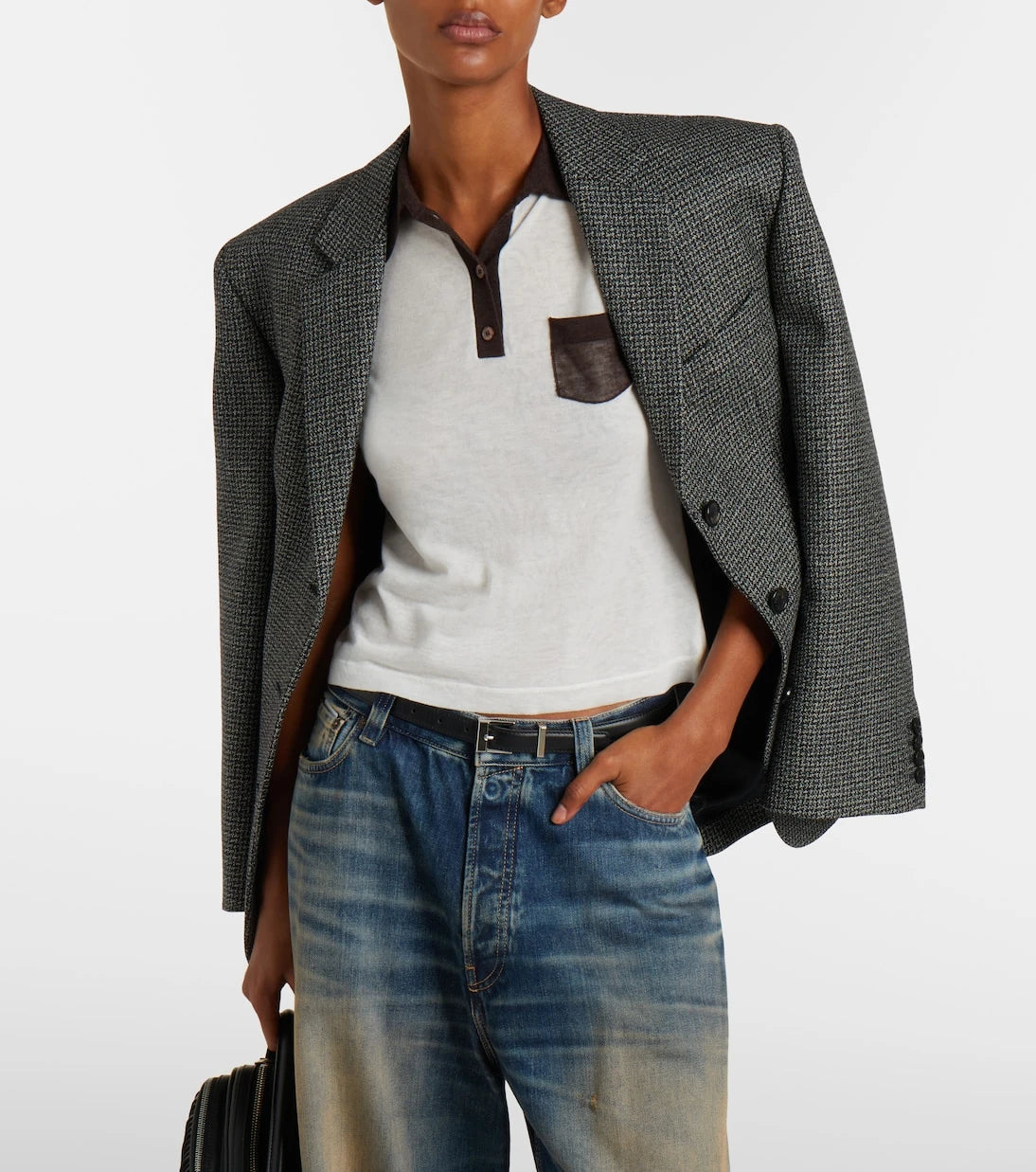 Acne Studios - قميص بولو شفاف