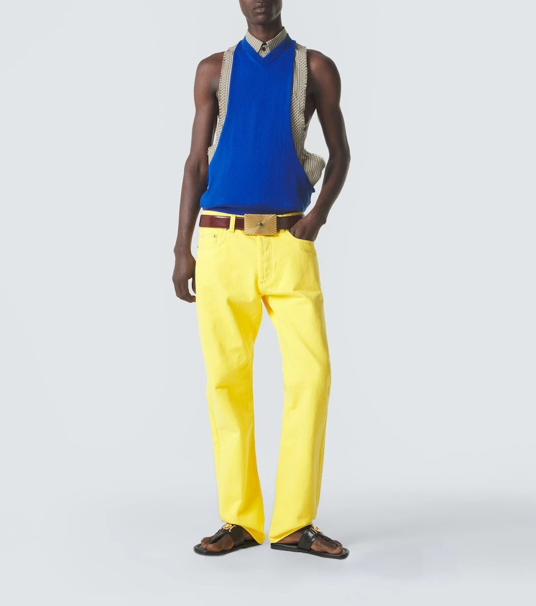 Versace - Checked cotton shirt