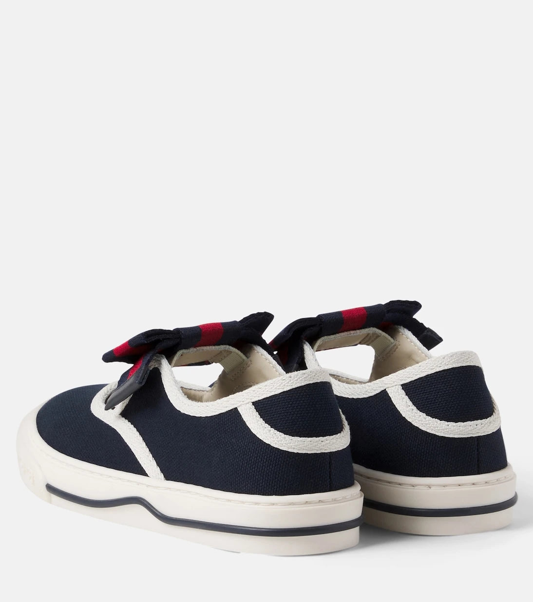 Gucci Kids - Bow-detail canvas sneakers