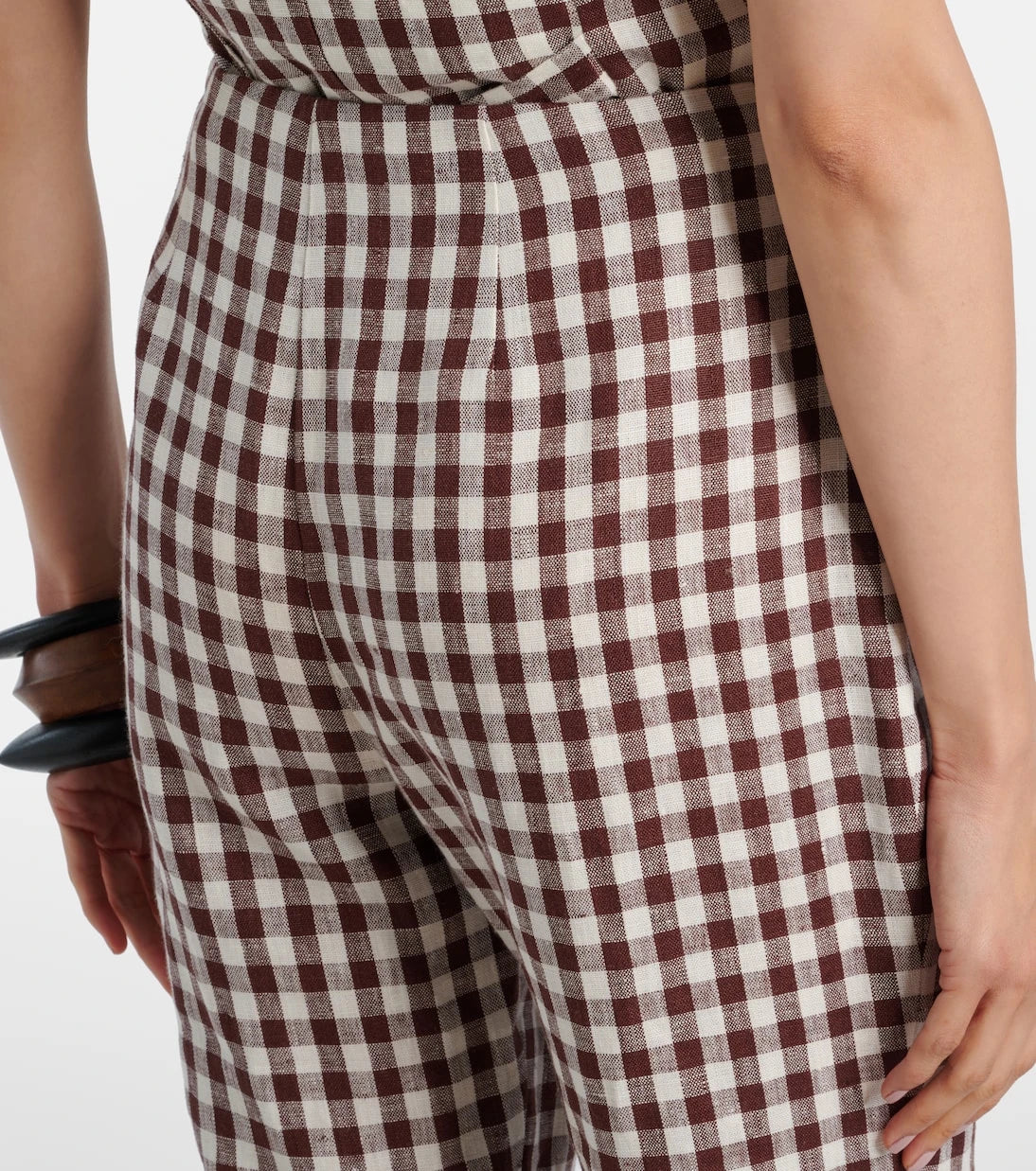 Posse - Sadie gingham linen capri pants