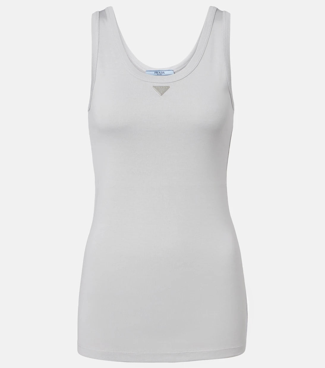 Prada - Ribbed-knit cotton tank top