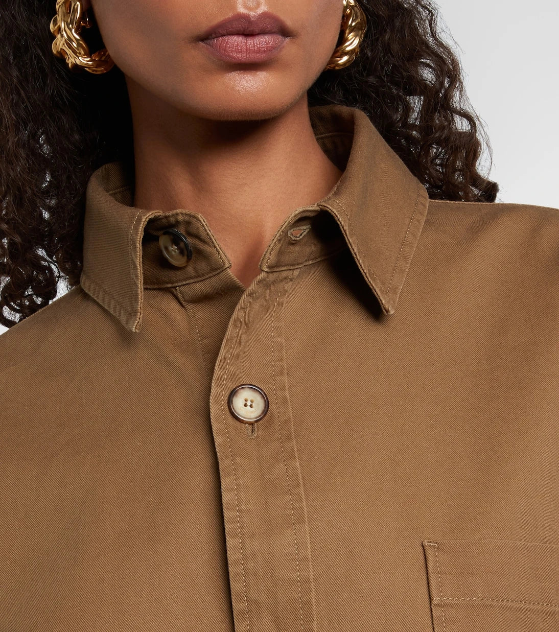 Saint Laurent - Cassandre cotton and linen overshirt