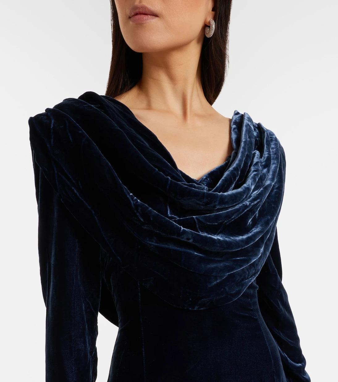 Rotate - Ivette draped velvet gown