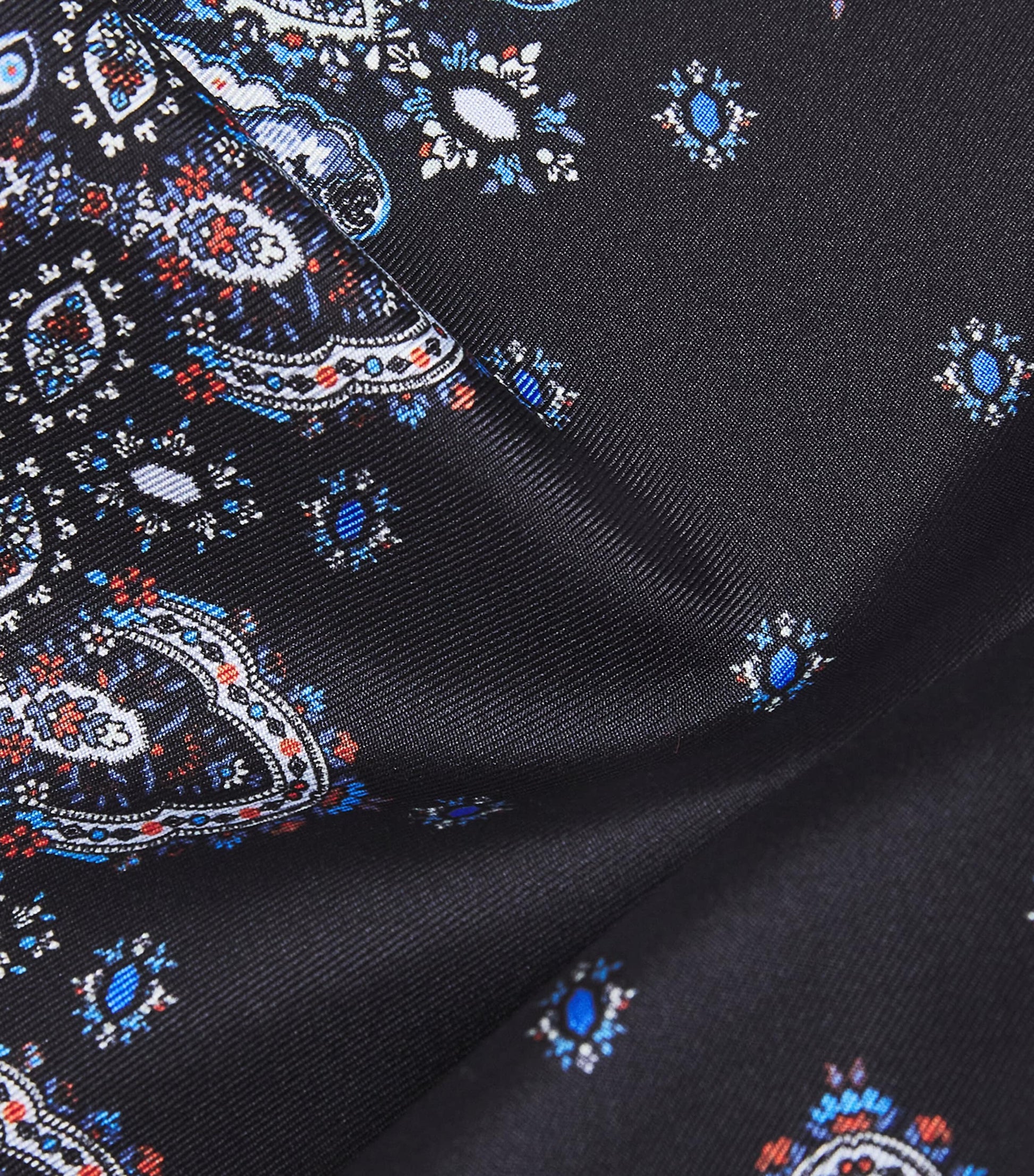 Silk Paisley Print Pocket Square