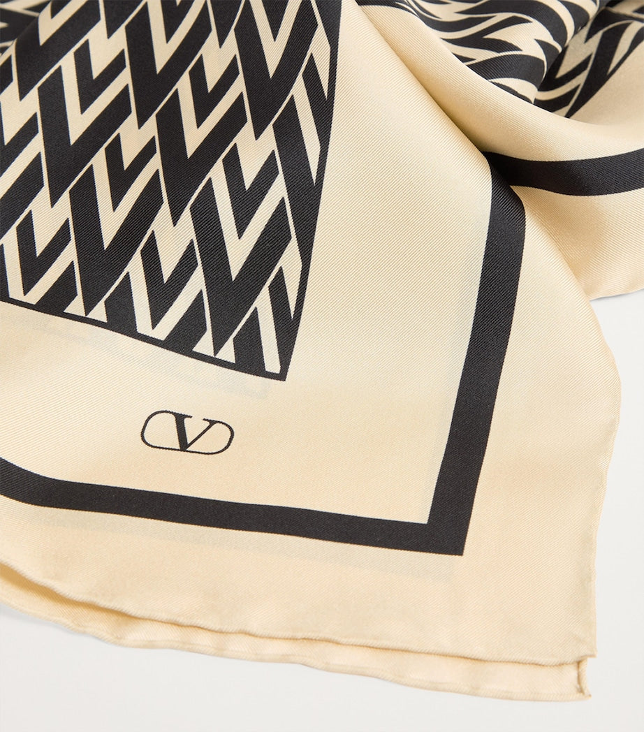 Valentino Garavani Multi Silk Toute La V Monogram Scarf