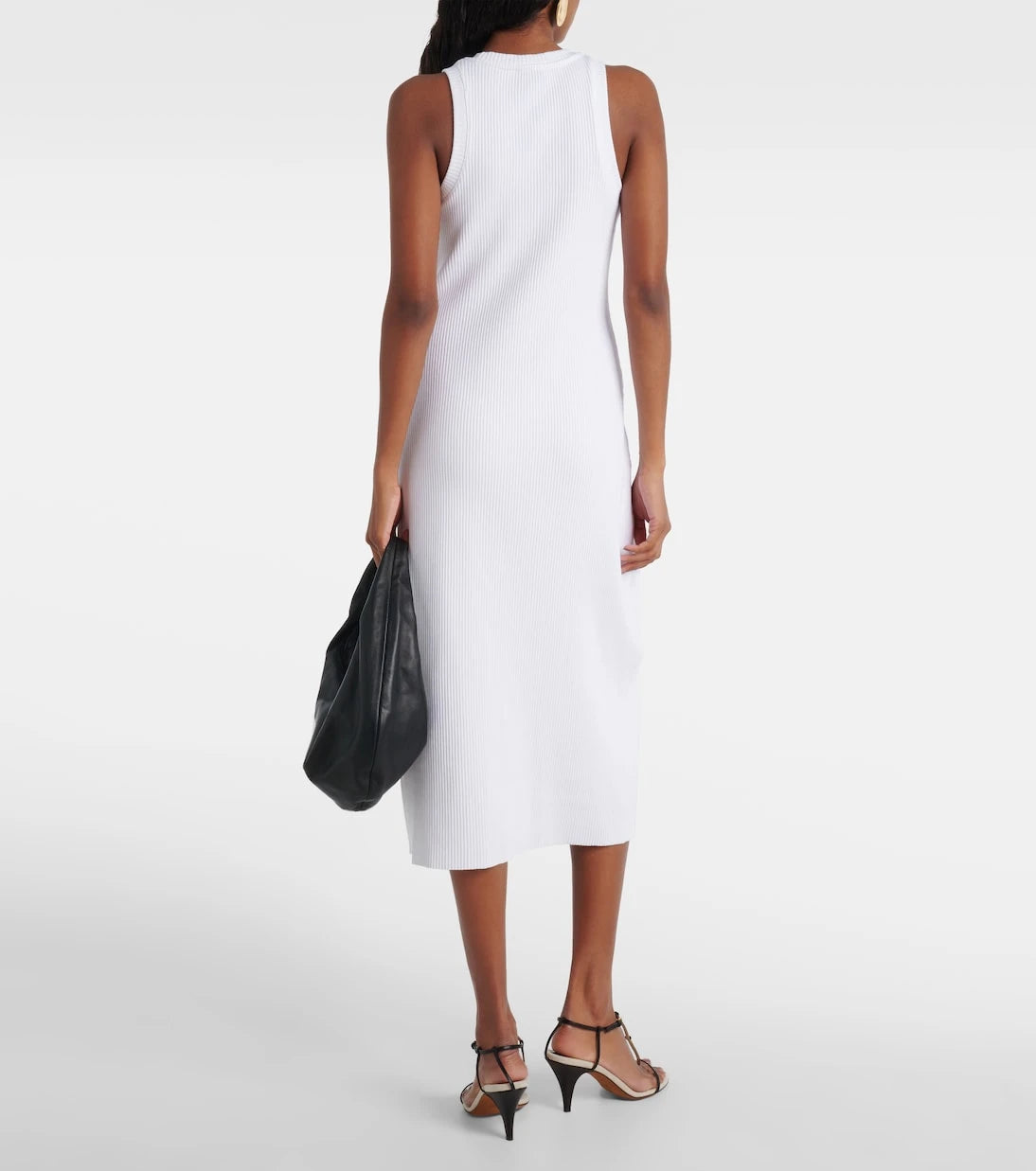 Vince - Ribbed-knit jersey midi dress