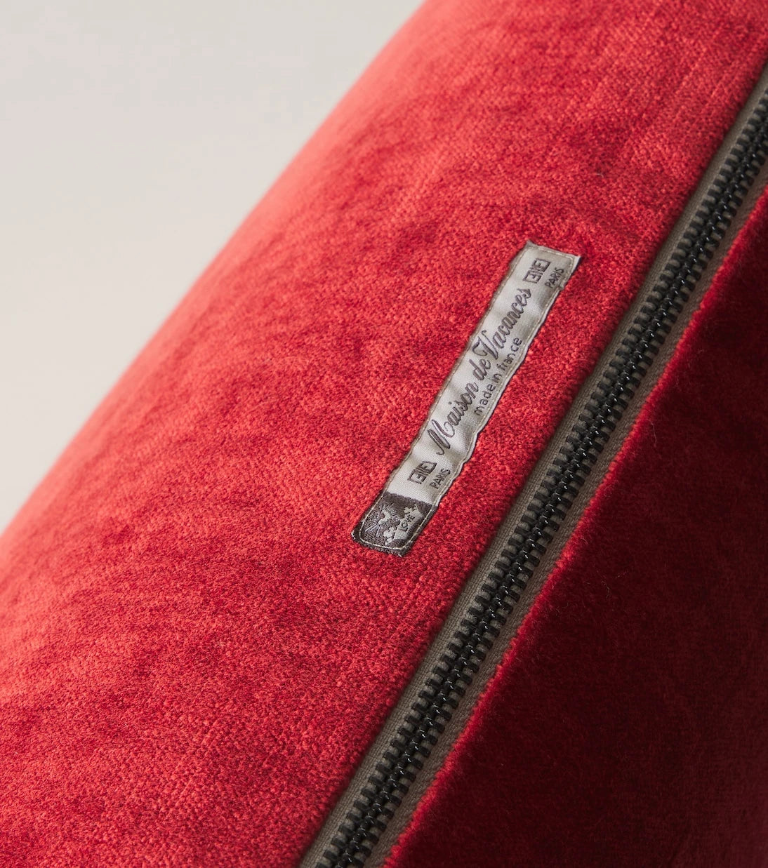 Maison de Vacances - Leather-trimmed cushion