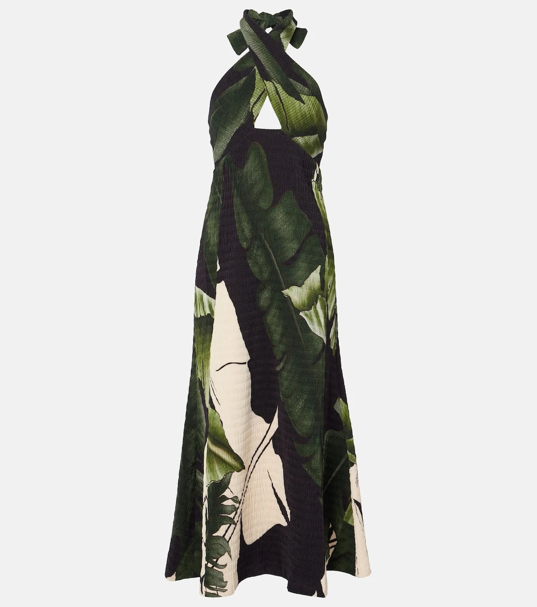 Johanna Ortiz - Printed halterneck maxi dress