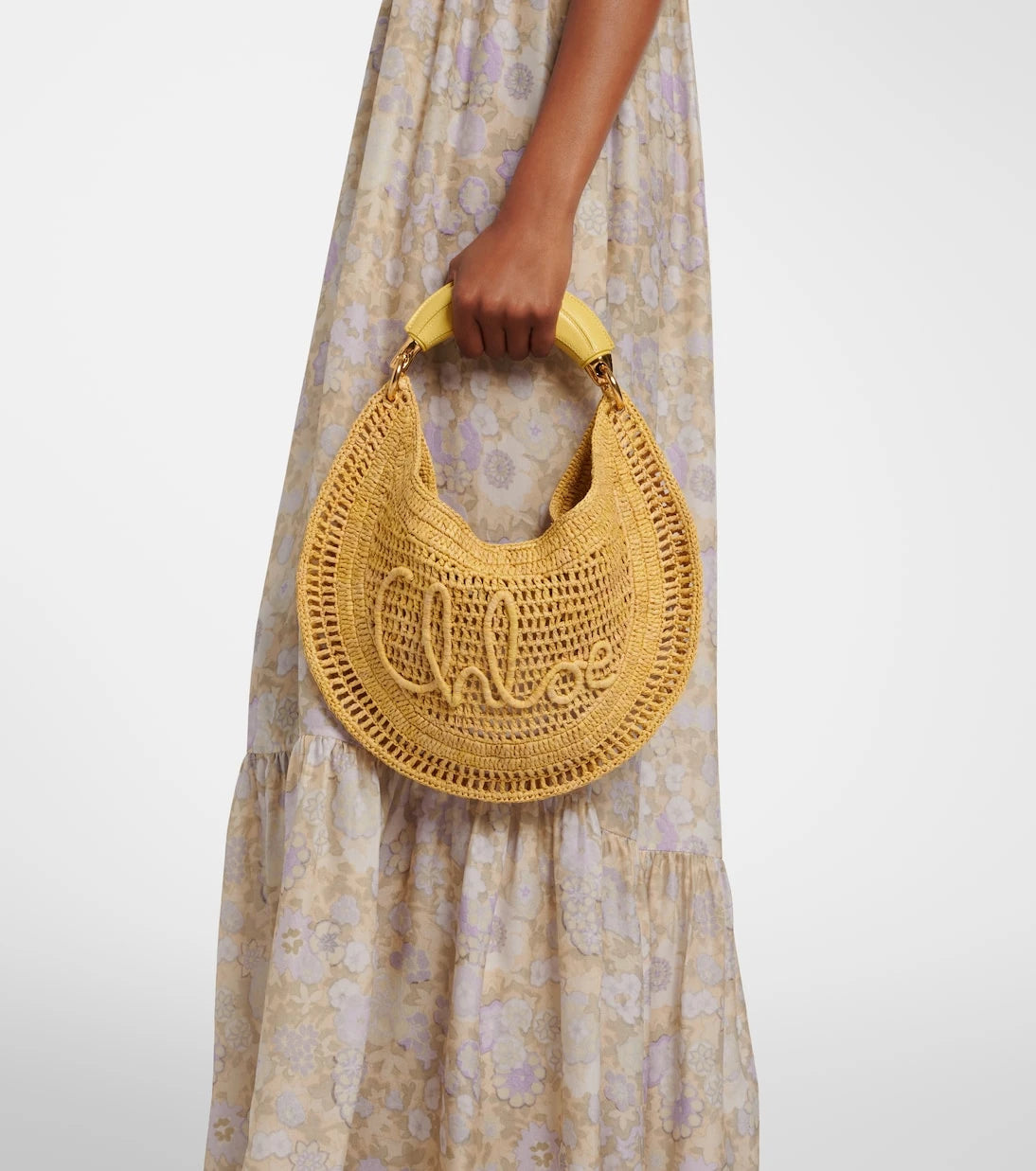 Chloé - Summer Banana raffia shoulder bag