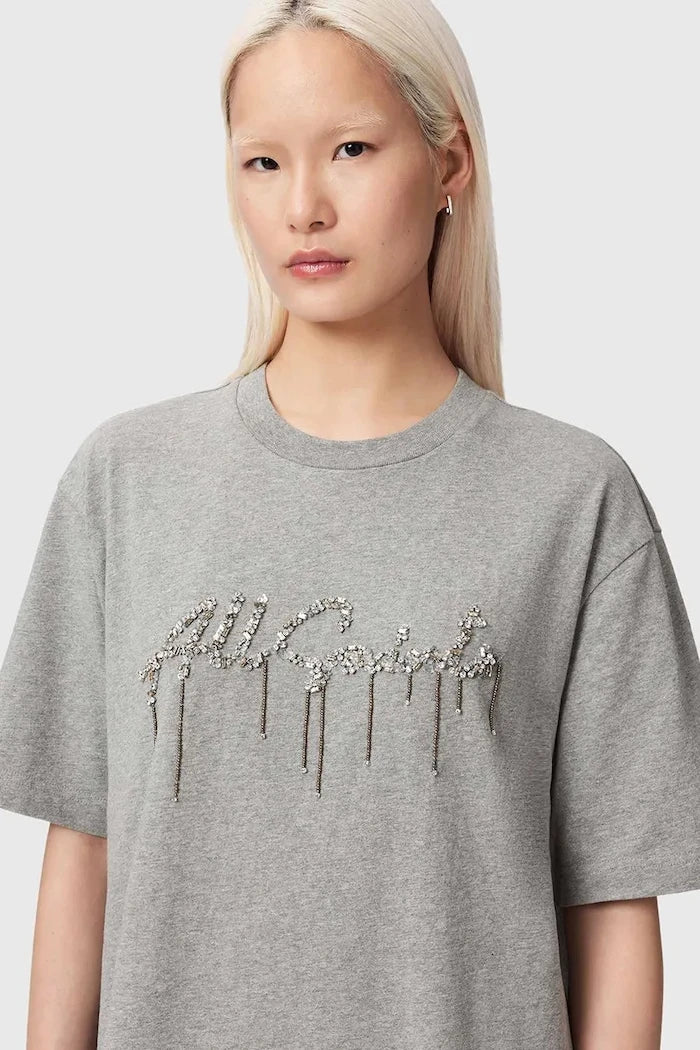 AllSaints рокля от памук CHAINS