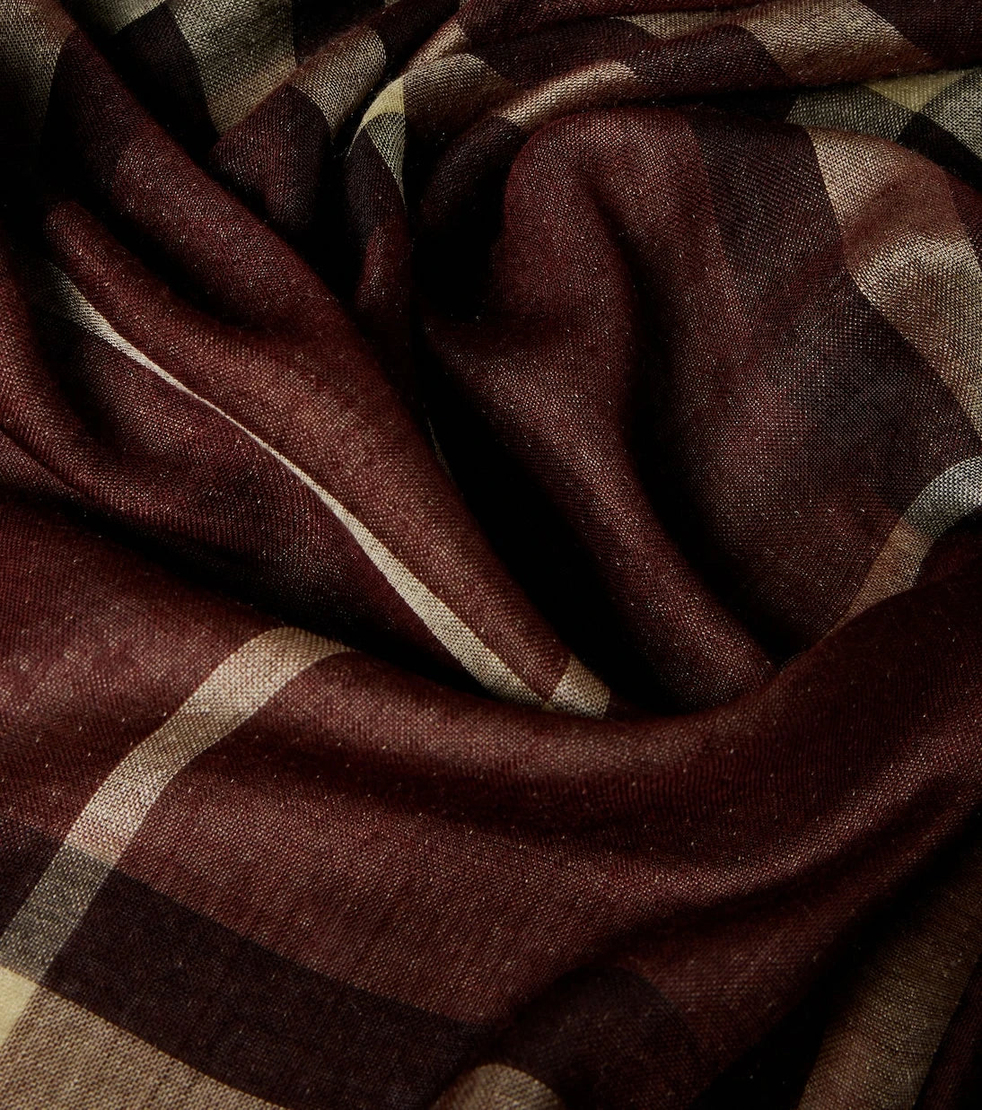 Burberry - Burberry Check wool and silk scarf