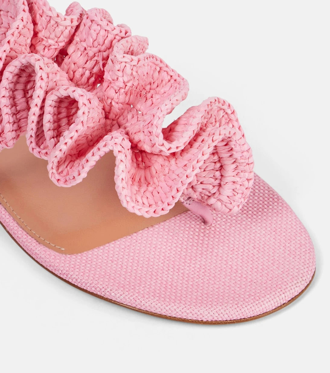 Aquazzura - Noches Tropicales raffia thong sandals