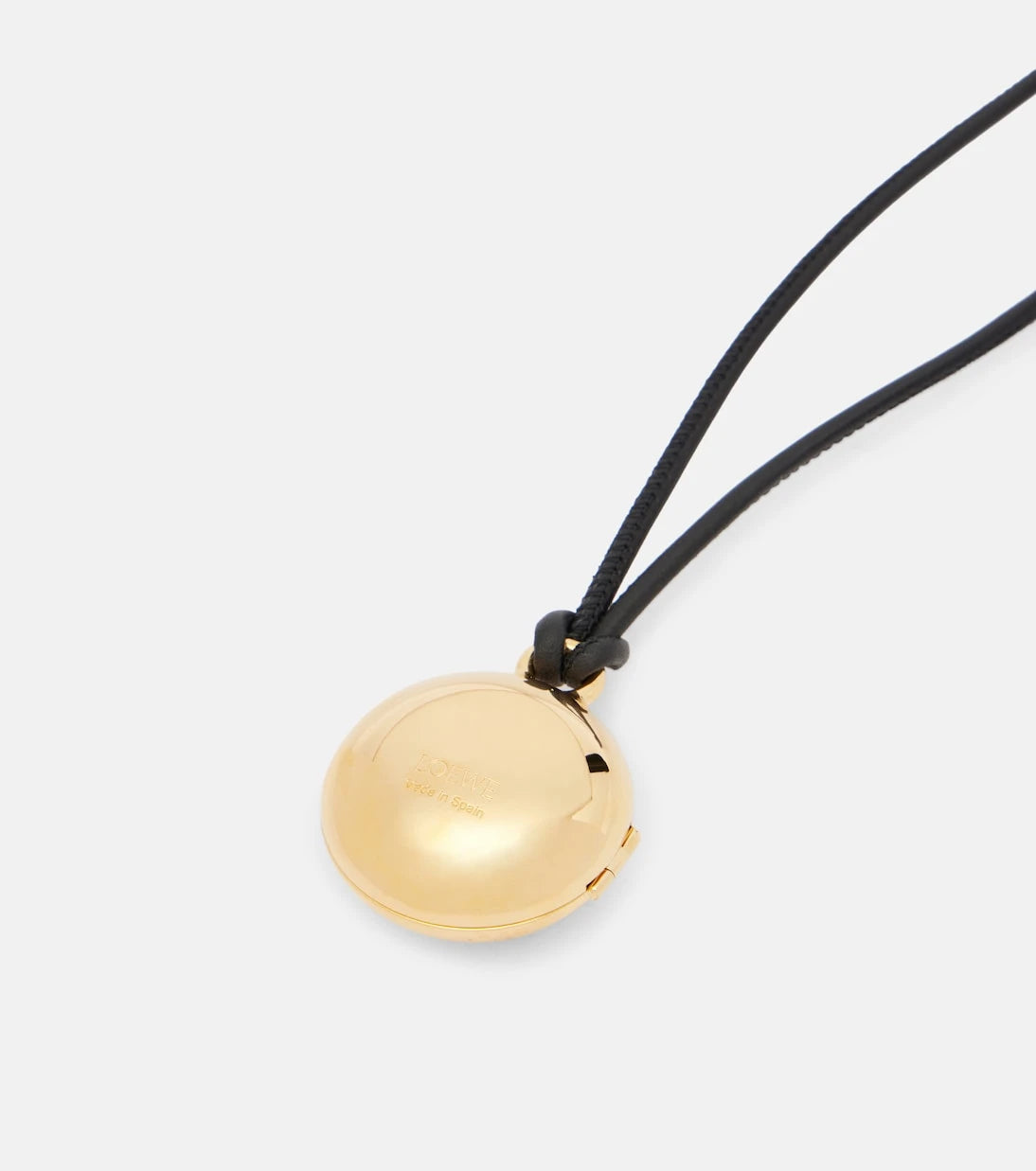Loewe - Pebble gold-plated leather bag charm