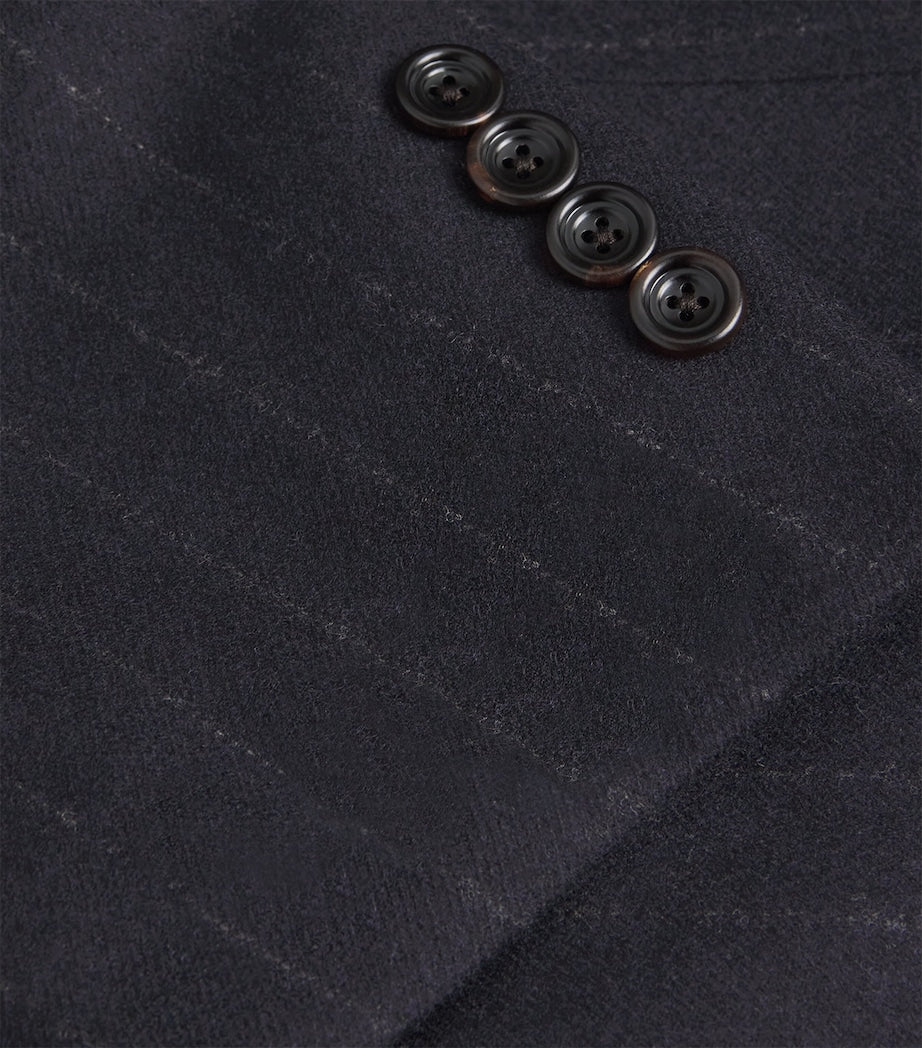 Wool Chalk-Stripe 2-Piece Suit