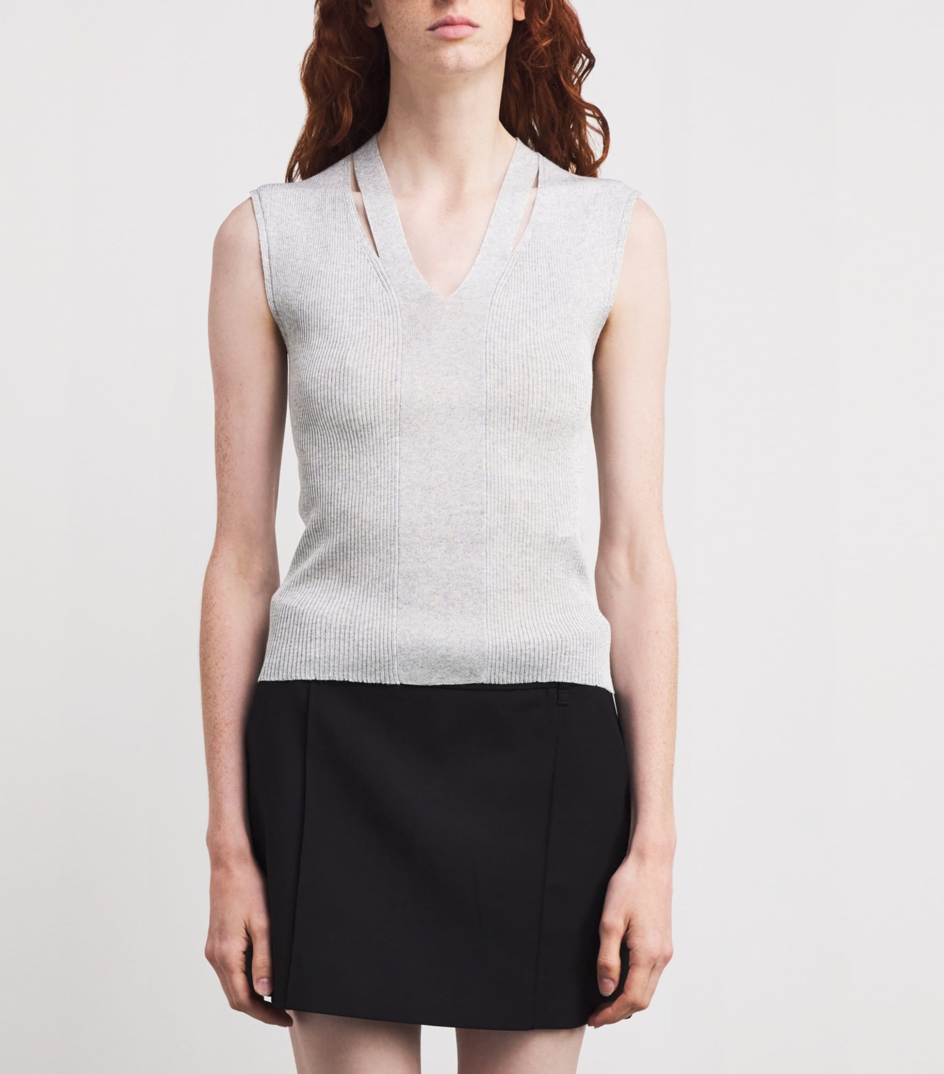 MAX&Co. Grey Knitted Cut-Out Top