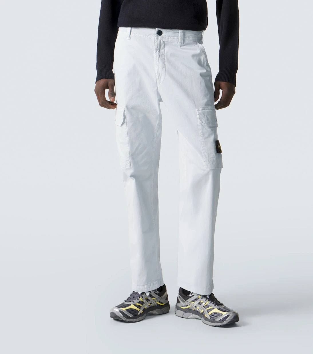Stone Island - بنطال كارجو من قطن التويل بتصميم بوصلة