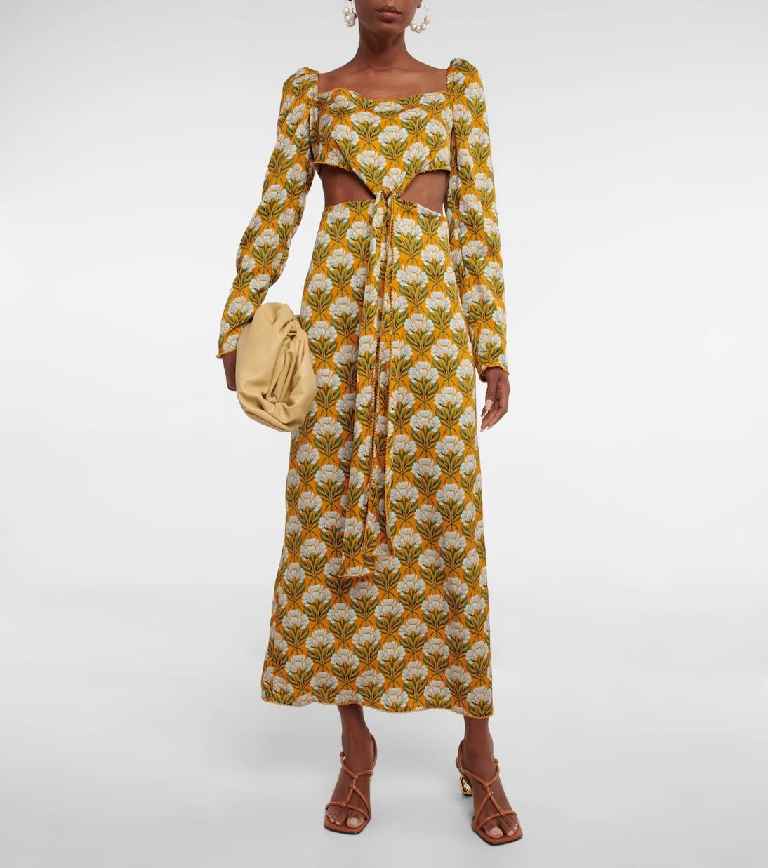 Agua by Agua Bendita - Cuarzo cutout floral maxi dress