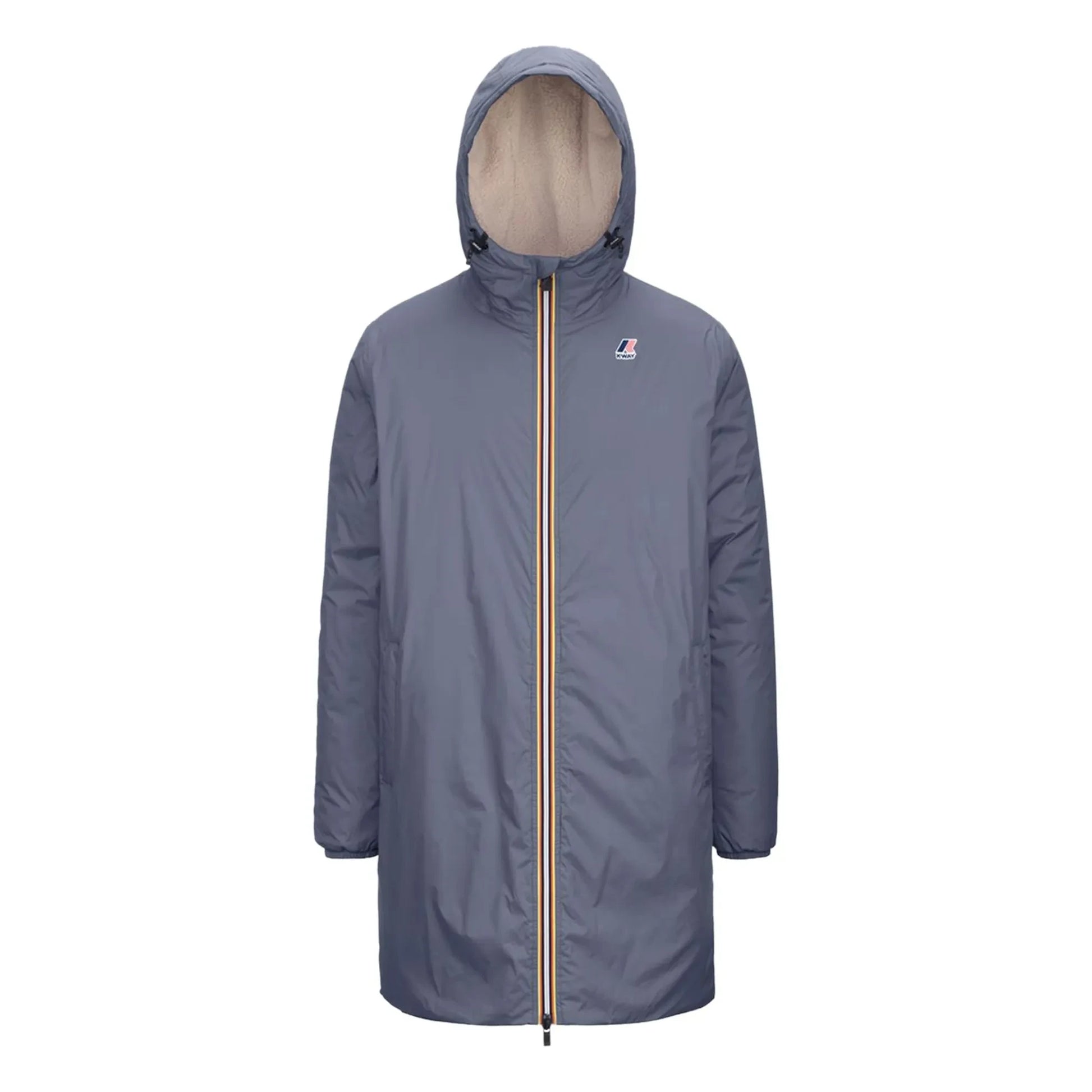 K-way - Le Vrai Eiffel Orsetto 3.0 Filled Waterproof Jacket | Grey blue