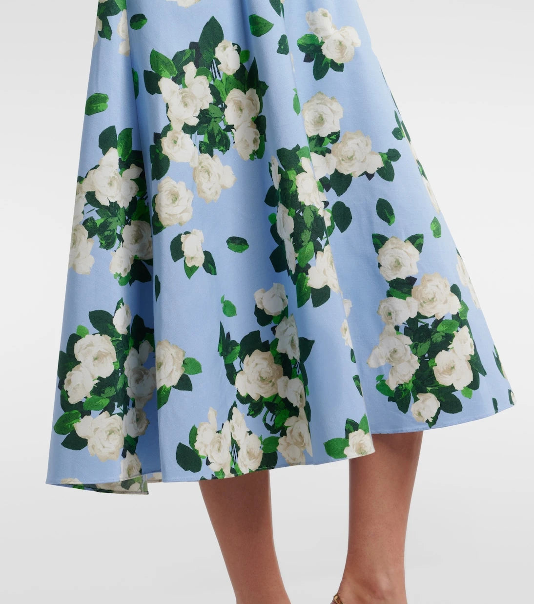 Carolina Herrera - Floral faille midi skirt