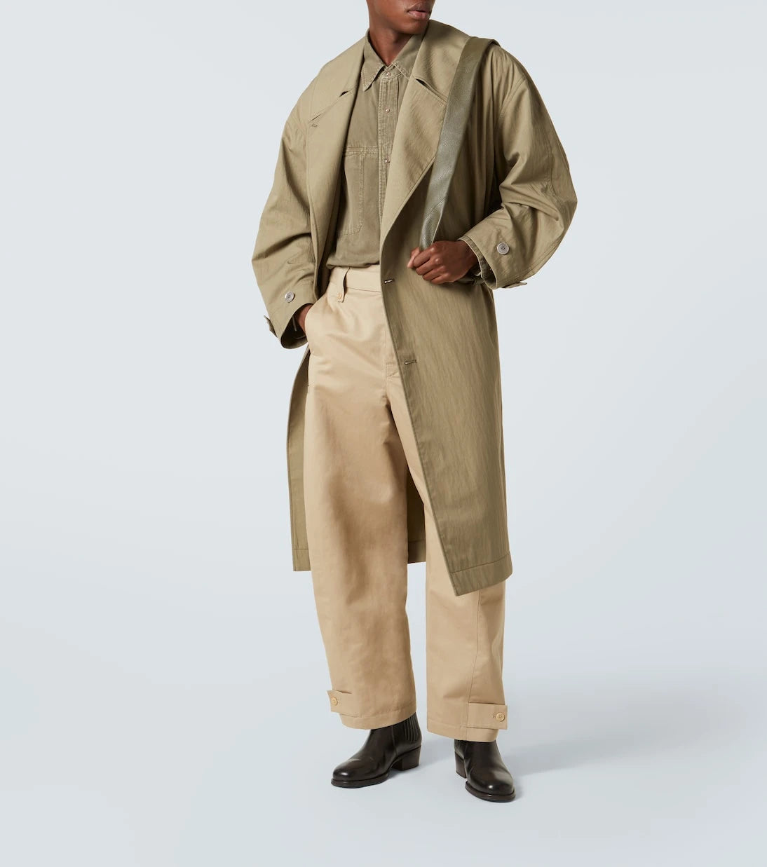 Lemaire - Twisted cotton and linen twill pants