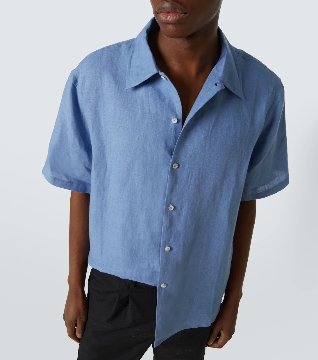 Commas - Linen bowling shirt