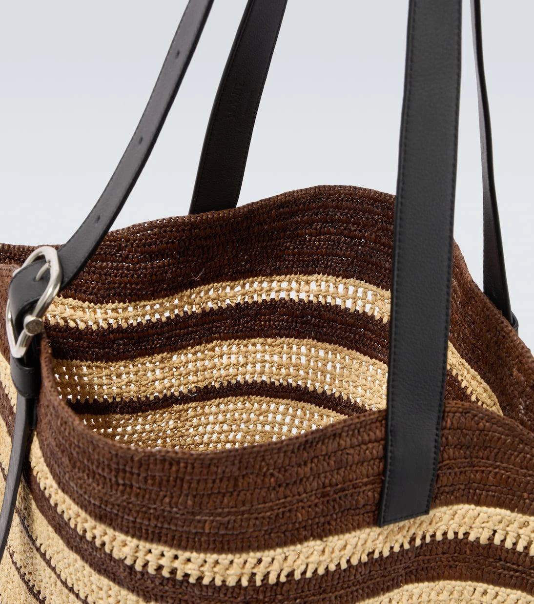 Loewe - حقيبة بولا إيبيزا سلة من الرافية بحمالة دائرية