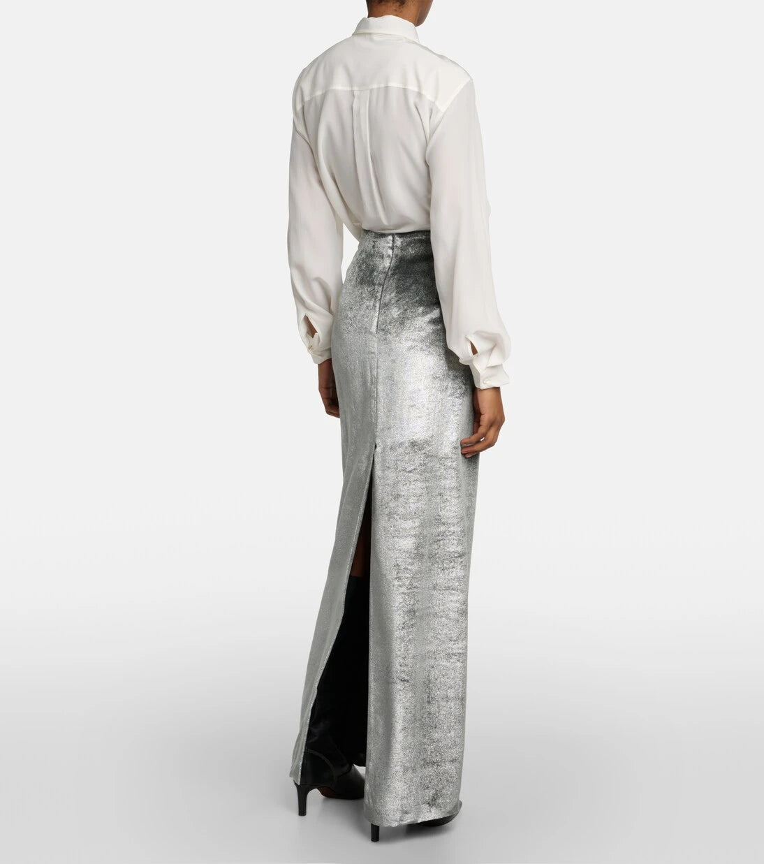 Brunello Cucinelli - High-rise velvet maxi skirt
