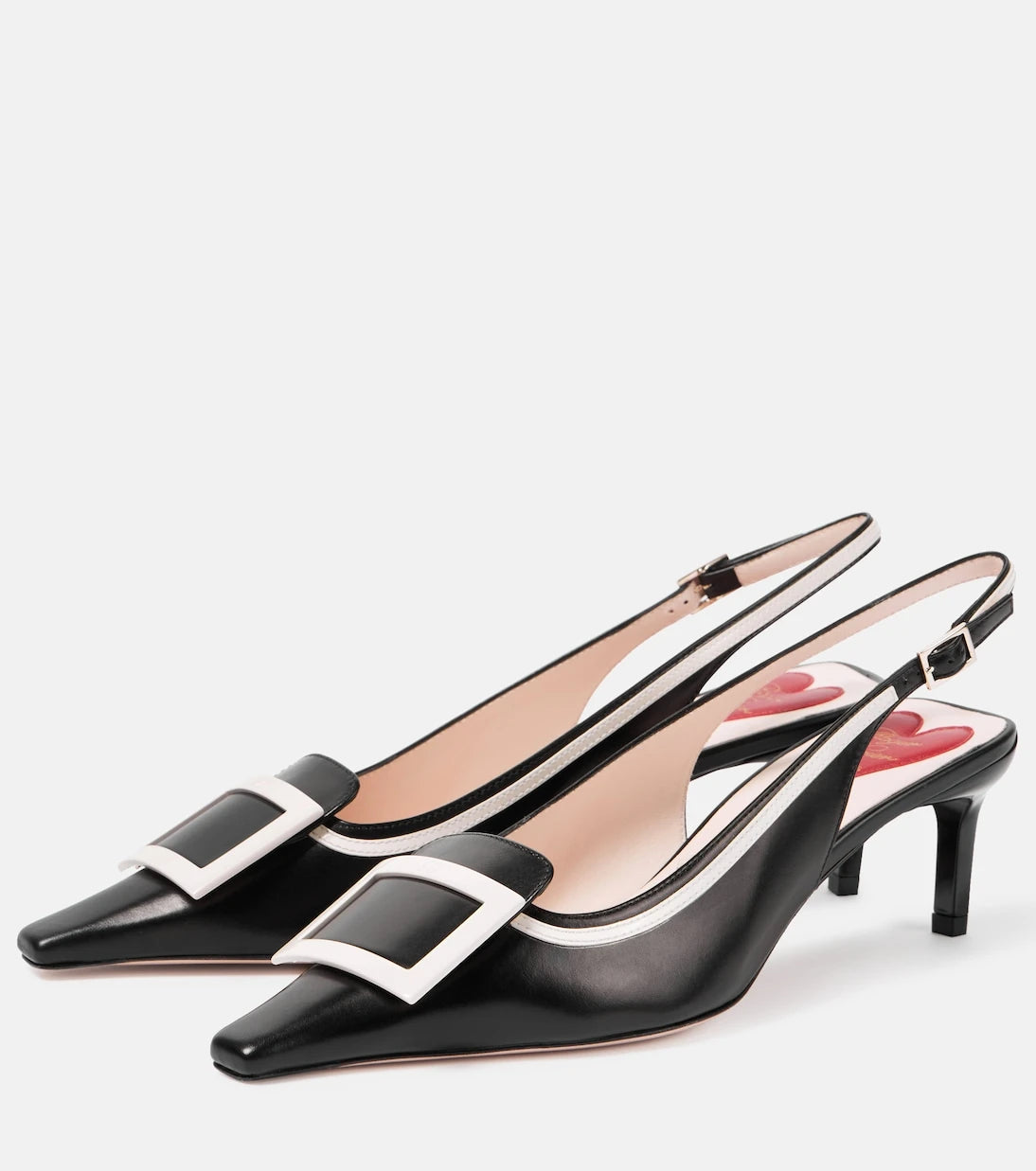 Roger Vivier - حذاء "فيف كانارد" من الجلد بكعب عالٍ وشريط خلفي